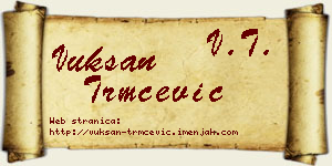 Vuksan Trmčević vizit kartica